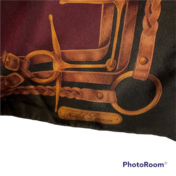 Ralph Lauren purple label collection 100% silk horse print super rich sc… - Picture 4 of 6